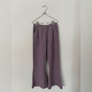 GOBI Cashmere WIDE LEG - Pants Purple Small